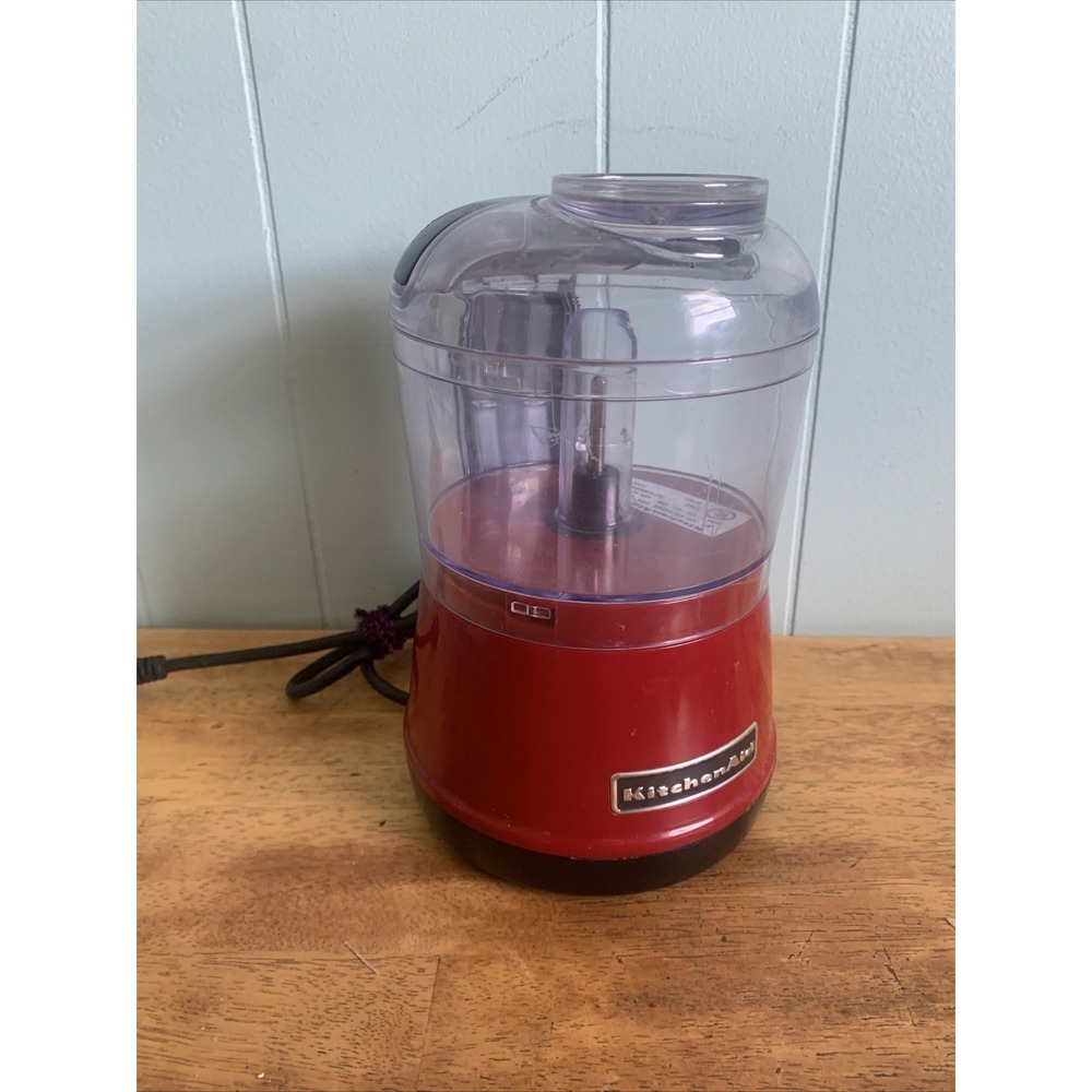 KitchenAid RKFC3511IC 3.5 Cup Food Chopper, Red Tested Working READ  (Used)